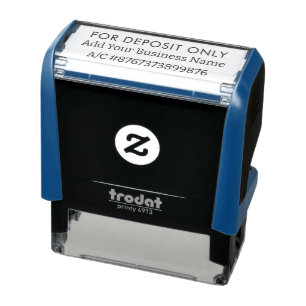 For Deposit Only Bank Account Number Business Name Self-inking Stamp