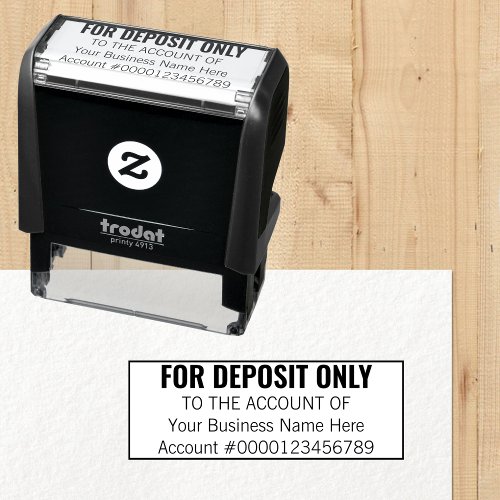 For Deposit Only Basic Business Office Bank Custom Self_inking Stamp
