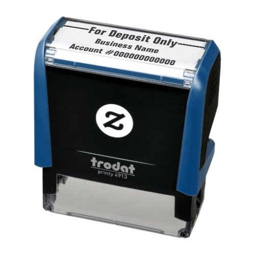 For Deposit Only Bold Business Name Bank Account  Self_inking Stamp