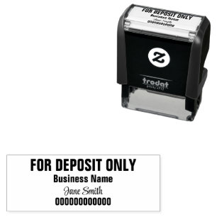 For Deposit Only Business Name Check Endorsement Self-inking Stamp