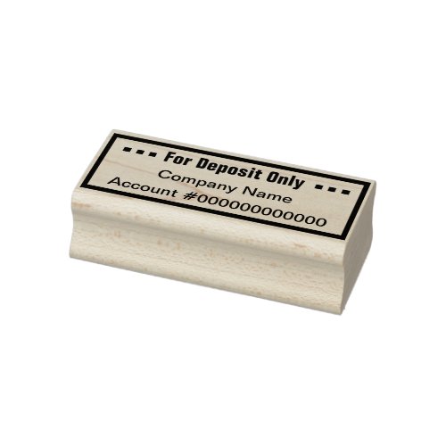 For Deposit Only Business Template Rubber Stamp