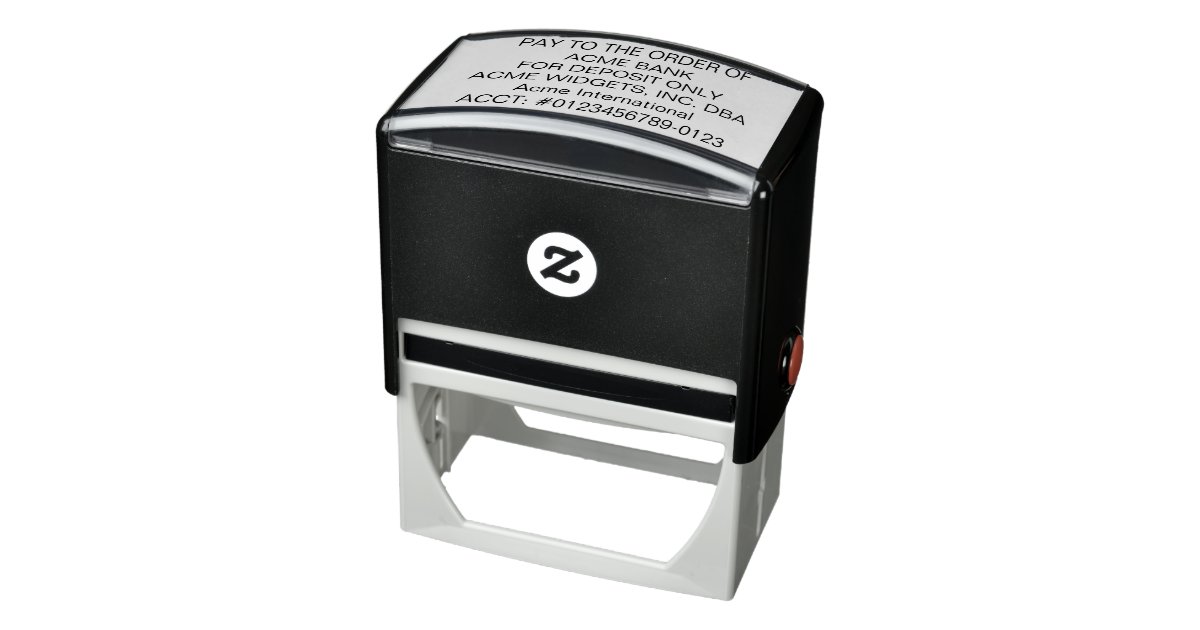 For Deposit Only Check Selfinking Stamp Zazzle