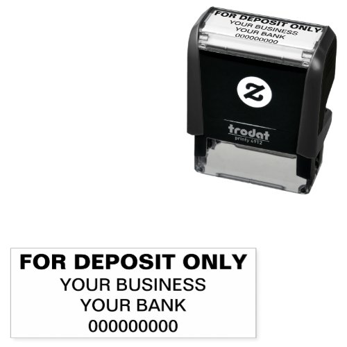 For Deposit Only Custom Bank Business Self_inking Stamp