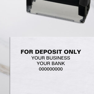 For Deposit Only Custom Bank Business Self-inking Stamp