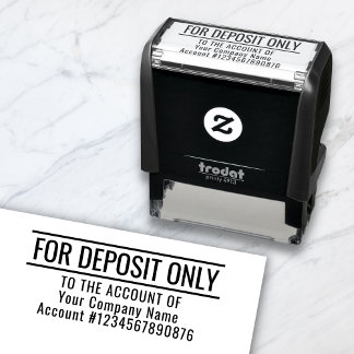 For Deposit Only Custom Basic Business Office Bank Self-inking Stamp