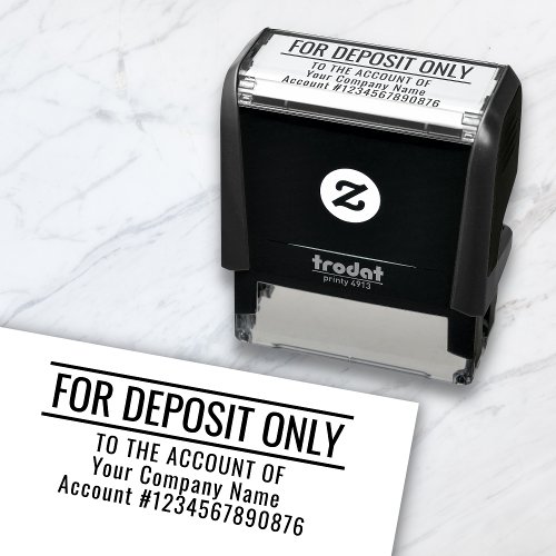 For Deposit Only Custom Basic Business Office Bank Self_inking Stamp