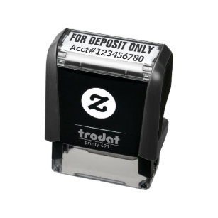 For Deposit Only Custom Business Account Number Self-inking Stamp