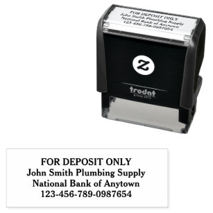 For Deposit Only Custom Business Self-inking Stamp