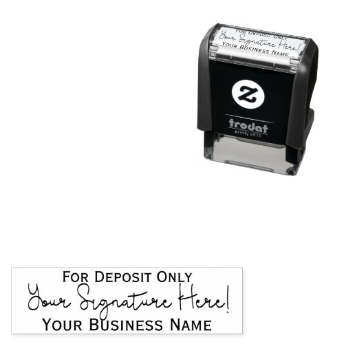 For Deposit Only Custom Signature Endorsement Self_inking Stamp