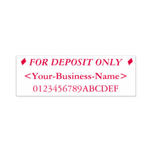 "FOR DEPOSIT ONLY" & Name Rubber Stamp