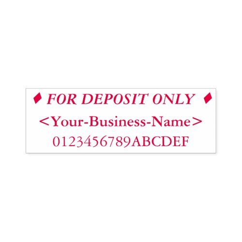 FOR DEPOSIT ONLY  Name Rubber Stamp