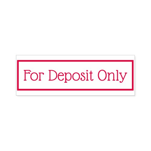 For Deposit Only Rubber Stamp