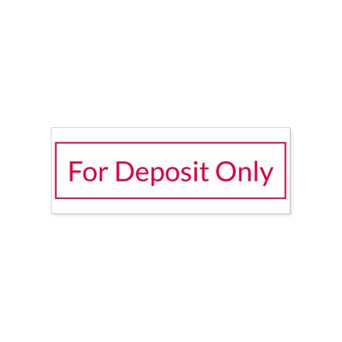 For Deposit Only Rubber Stamp