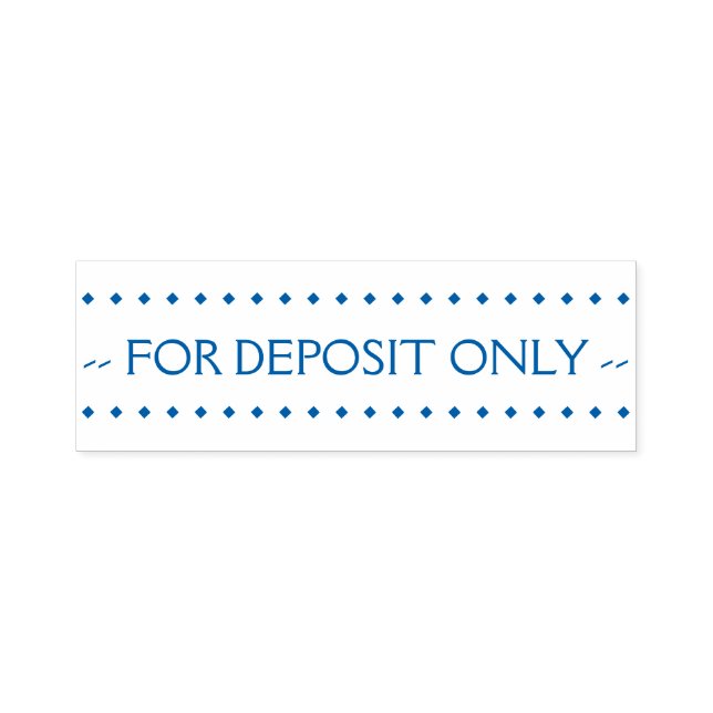 "FOR DEPOSIT ONLY" Rubber Stamp (Design)