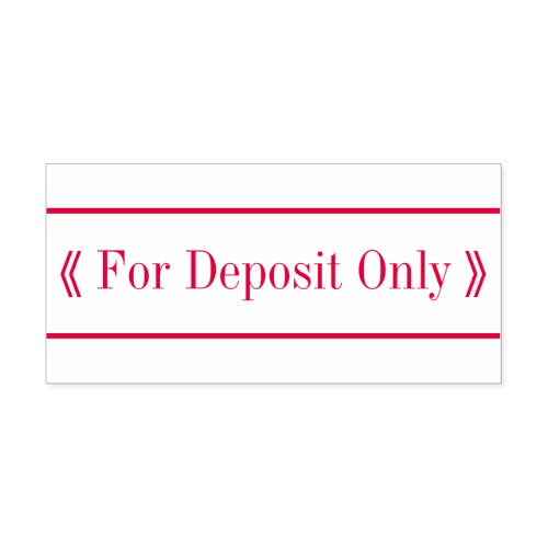 For Deposit Only Rubber Stamp