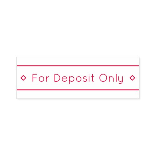 For Deposit Only Rubber Stamp