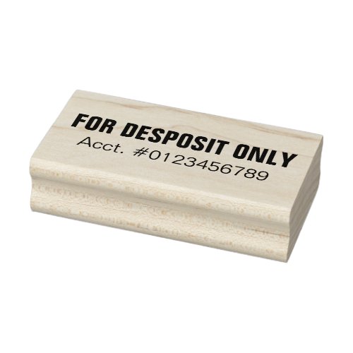 For Deposit ONLY Rubber Stamp