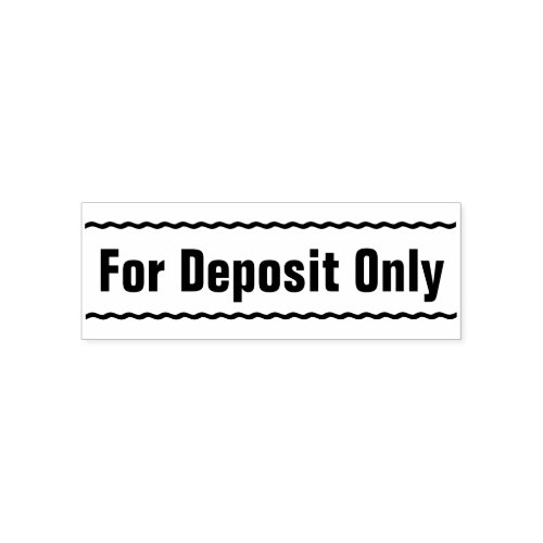 For Deposit Only Rubber Stamp