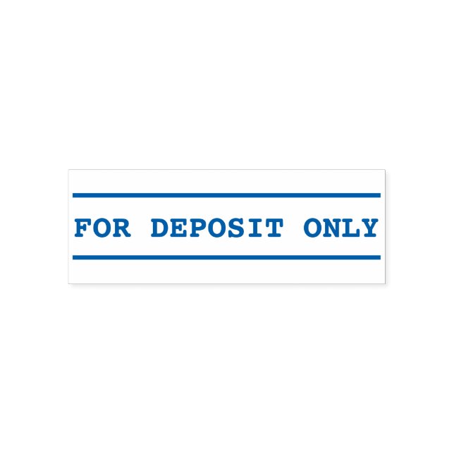 "FOR DEPOSIT ONLY" Rubber Stamp (Design)