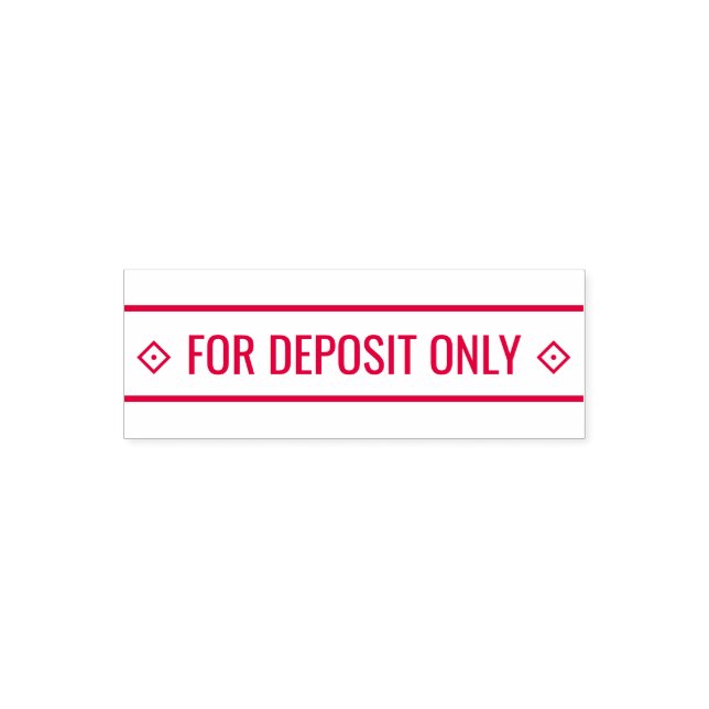"FOR DEPOSIT ONLY" Rubber Stamp (Design)