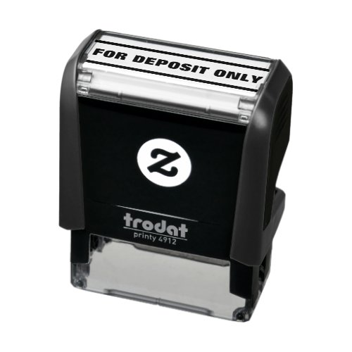 For Deposit Only Text Template Self_inking Stamp