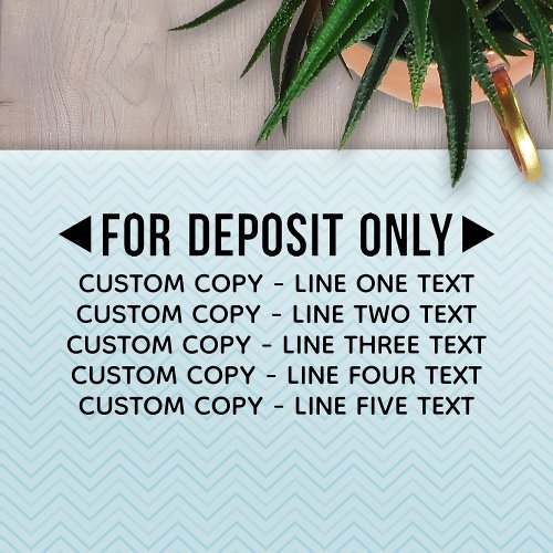 For Deposit Only with 5 Lines of Text Self_inking Stamp