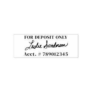 For Deposit Signature Bank Self Inking Stamp