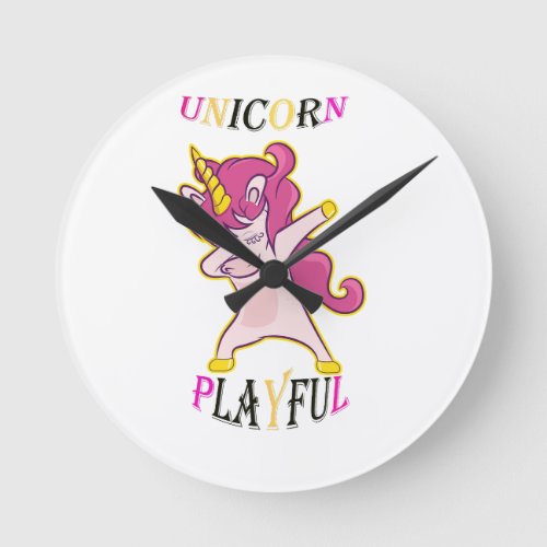For distinguished women discover unicorn_inspired round clock