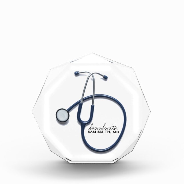 For Doctors and Nurses. Medical Stethoscope. Acrylic Award (Front)