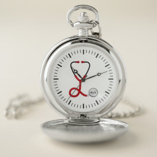For Doctors and Nurses. Medical Stethoscope. Pocket Watch