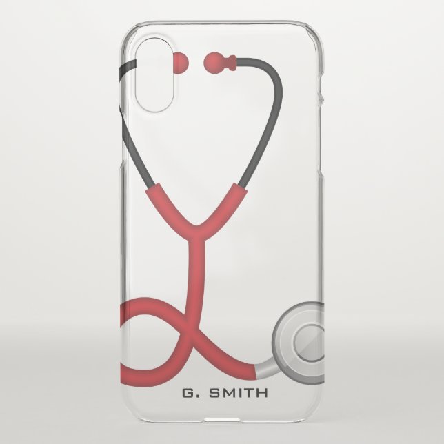 For Doctors and Nurses. Medical Stethoscope. Uncommon iPhone Case (Back)