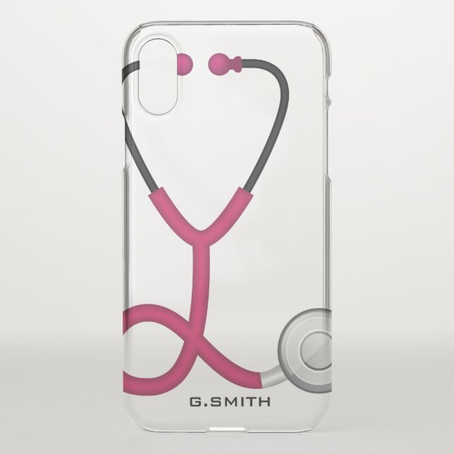 For Doctors and Nurses Pink Medical Stethoscope. Uncommon iPhone Case (Back)