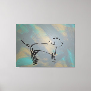 For Dog Lovers Abstract Art Canvas Print