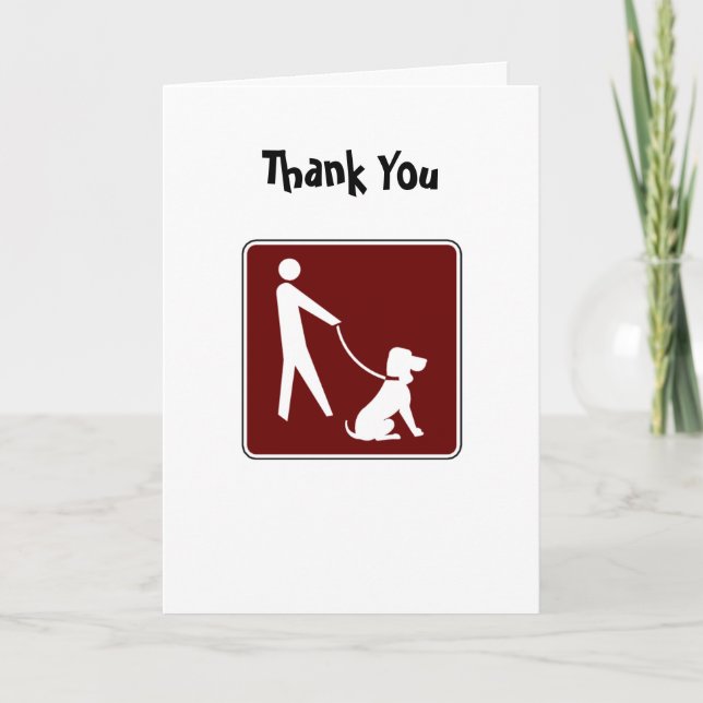 For Dog's and Their Walkers! Thank You Card (Front)