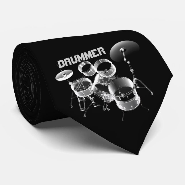 For Drummers | Personalized Gift Neck Tie (Rolled)