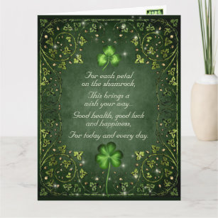 For Each Petal on the Shamrock Irish BIG Birthday Card