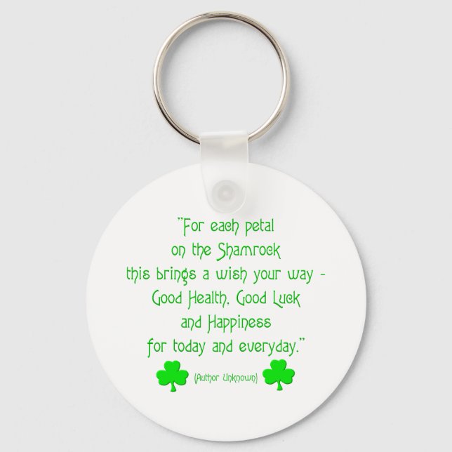 For each petal on the shamrock... keychain (Front)