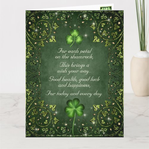 For Each Petal on the Shamrock St Patricks Day Card