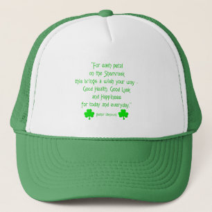 For each petal on the shamrock... trucker hat