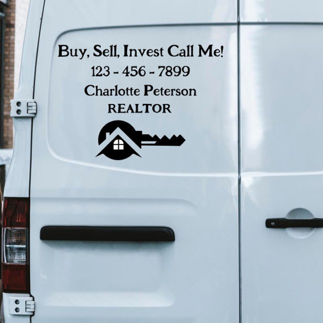 For Effective Visibility Custom Realtor Car Decal (Creator Uploaded)