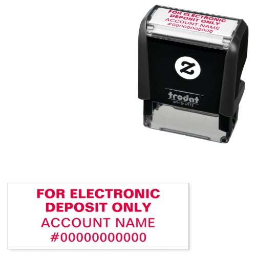 For Electronic Deposit Only Check Endorsement Self_inking Stamp