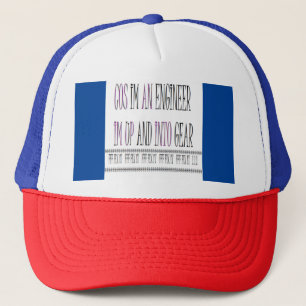 For Engineers and Mr Fix it text wording fun Trucker Hat