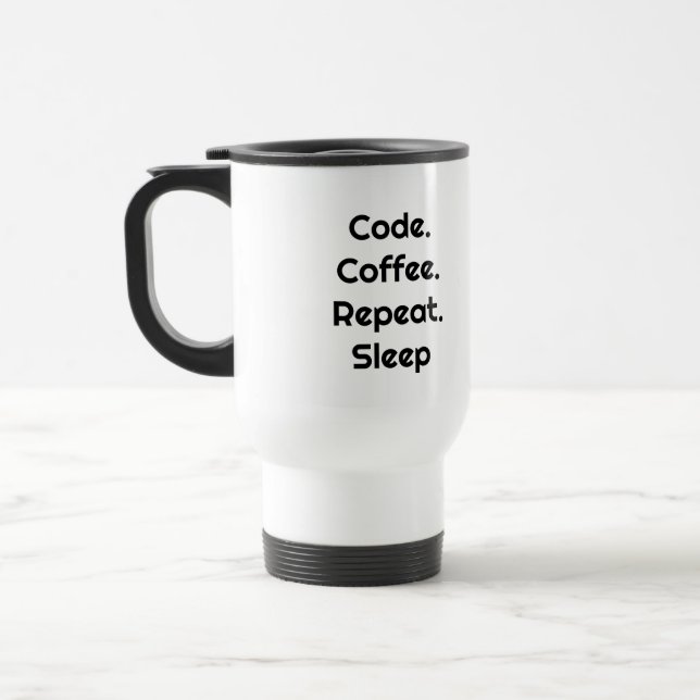 For Engineers – Code. Coffee. Sleep Travel Mug (Left)
