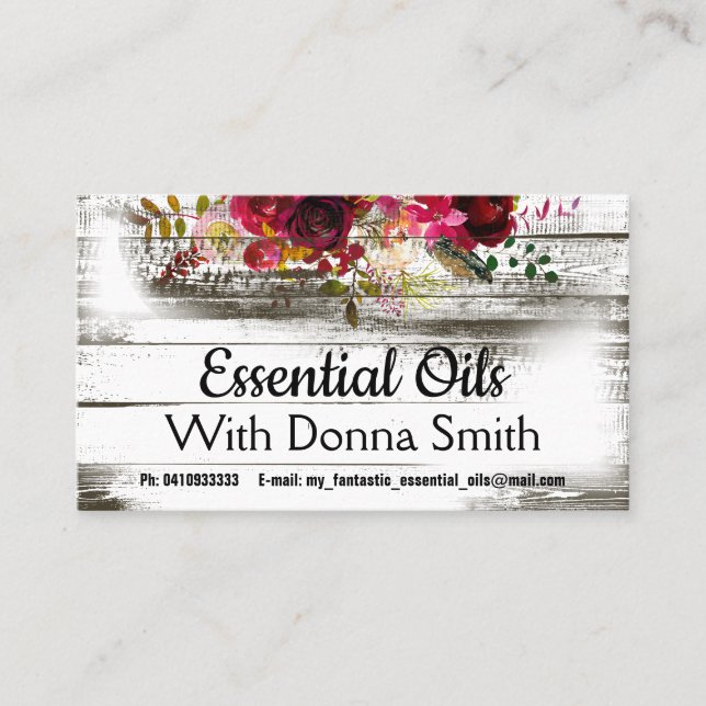 For Essential Oils Business Card (Front)