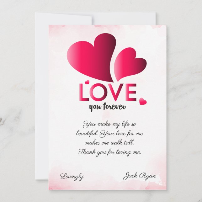 for ever you my love DIY Holiday Card (Front)