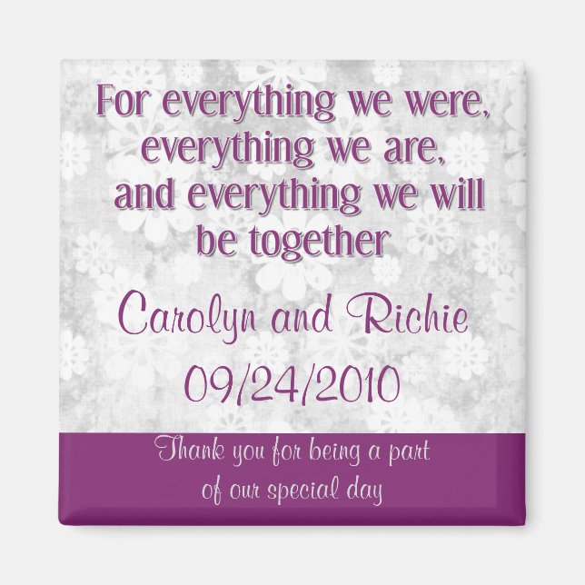 For Everything - Favor Magnet - Purple (Front)