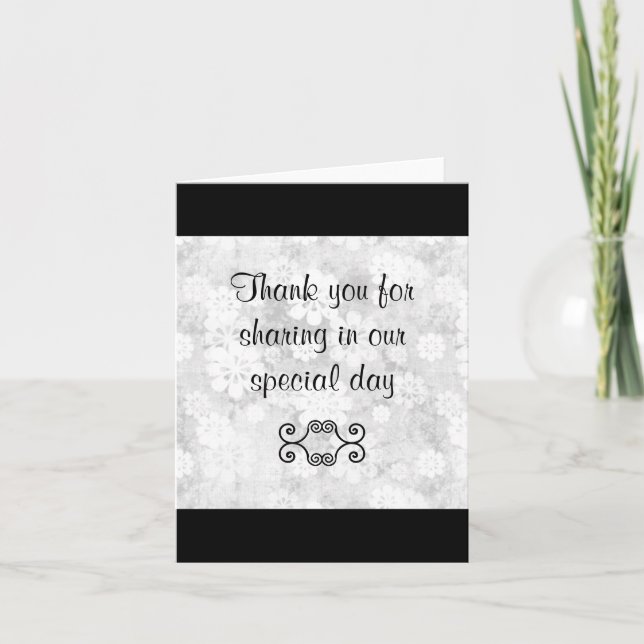 For Everything - Thank you card - Black (Front)