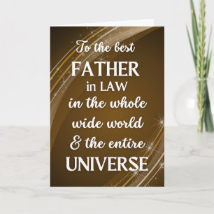 For Father in Law Father's Day Universe Theme Card