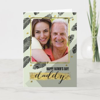 For Father On Father's Day Custom Photo Card by artofmairin at Zazzle