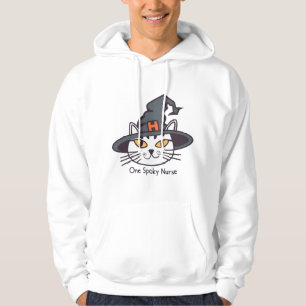For Feline Fans One Spooky Nurse Cat Hoodie
